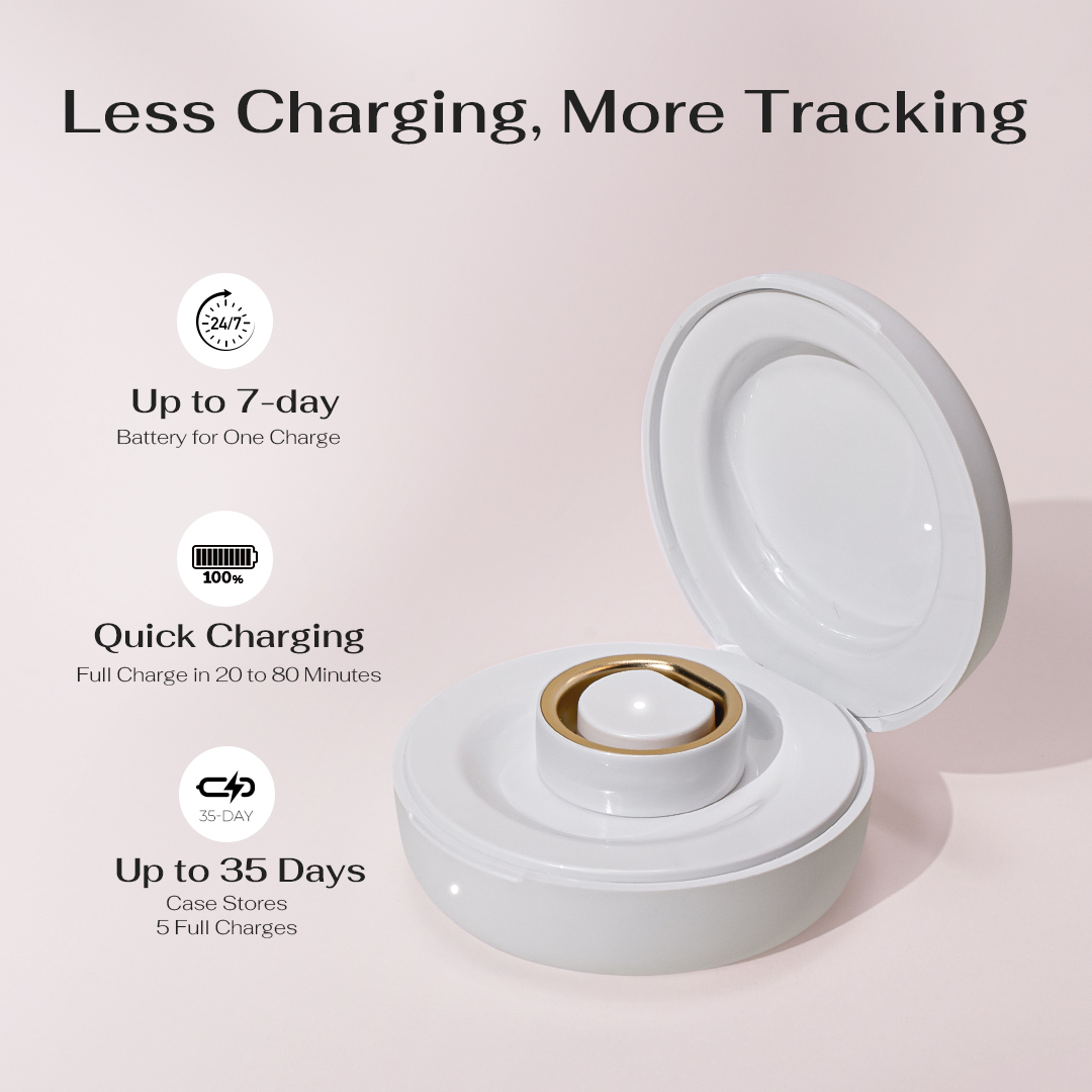 Femometer Smart Ring Long Battery Life and Quick Charging